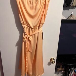 The Vanity Room Strapless Peach Dress